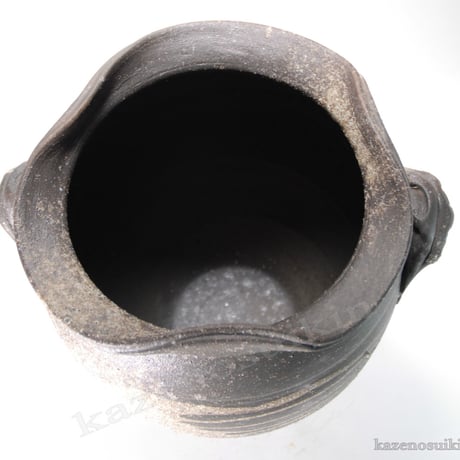 窯肌壺型傘立　（信楽焼き・陶器・傘立て・梅雨・雨・玄関・収納・B043-06）