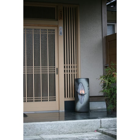風の水琴　洞夢(どうむ) 　（信楽焼・陶器・灯り・水琴窟）