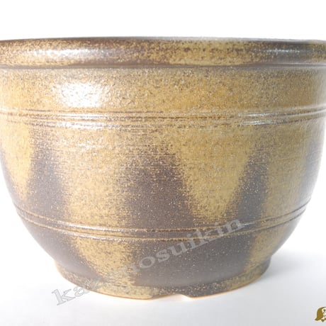 窯肌櫛目水鉢 13号 （信楽焼・陶器・水鉢） WR13-402
