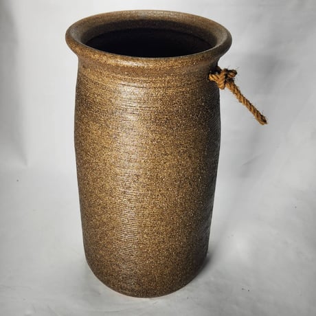 櫛目傘立　（信楽焼き・陶器・傘立て・梅雨・雨・玄関・収納・B037-05）
