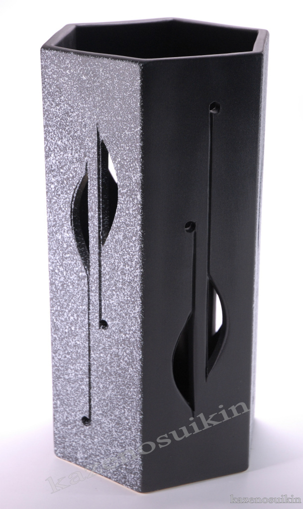 信楽焼 六角傘立て ツートン ツートン六角傘立 （信楽焼き・陶器・傘立・梅雨・玄関・収納