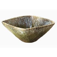 青窯変ひし型手洗鉢（器具付）　（信楽焼・陶器・手洗い鉢）SA078-01