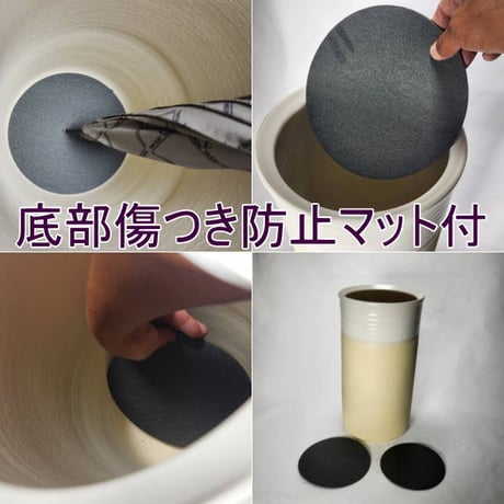 黒ぼかしふくろう傘立　（信楽焼き・陶器・傘立て・梅雨・雨・玄関・収納・B046-02）