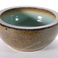 金ソバSA-3水鉢 12号　（信楽焼・陶器・水鉢・めだか鉢・メダカ鉢・睡蓮鉢・スイレン鉢・すいれん鉢・金魚鉢・水草飼育・蓮鉢）　064-06