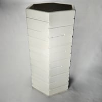 ホワイトマット六角傘立　（信楽焼き・陶器・傘立て・梅雨・雨・玄関・収納・B040-01）