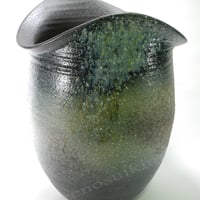 古信楽三彩たわみ傘立　（信楽焼き・陶器・傘立て・梅雨・雨・玄関・収納・B045-03）
