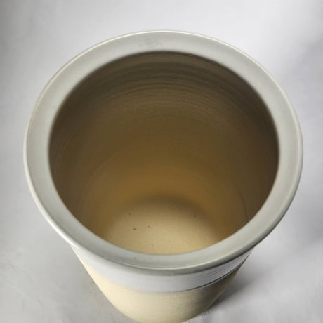 ナチュラルホワイト傘立　（信楽焼き・陶器・傘立て・梅雨・雨・玄関・収納・B041-04）