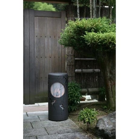 風の水琴　洞夢(どうむ) 　（信楽焼・陶器・灯り・水琴窟）