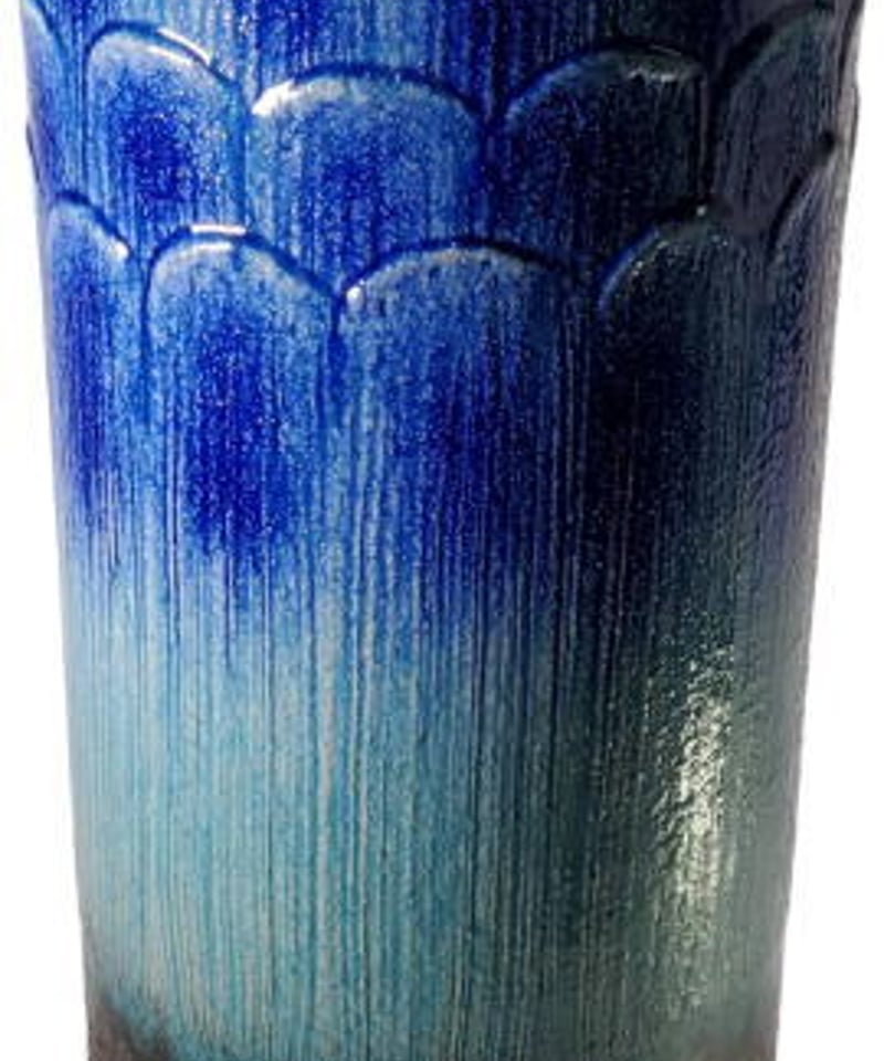 傘立 陶器】青ガラス釉傘立（信楽焼・陶器・傘立・梅雨・玄関