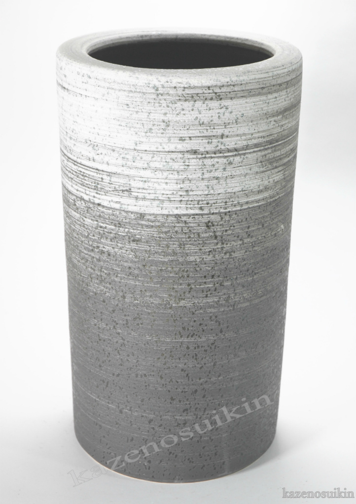 刷毛目傘立 （信楽焼き・陶器・傘立て・梅雨・雨・玄関・収納・B037-08