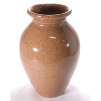 フラワーベース茶スパタ　 （信楽焼・花瓶・花入れ・花器・壺・壷・水盤・フラワーポット・フラワーベース・YZ-007）