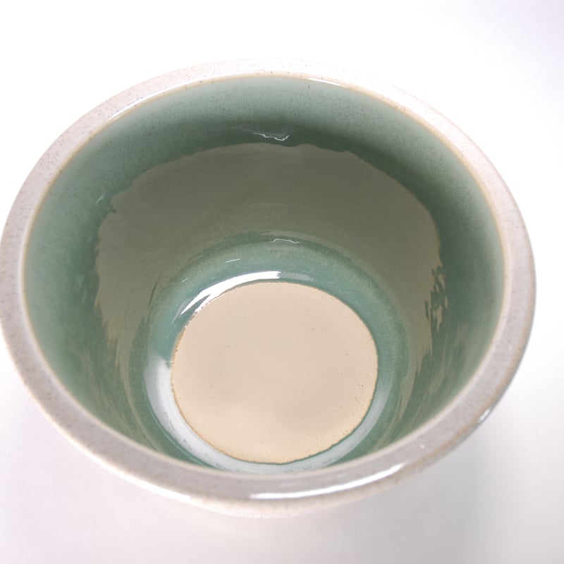 白カスミひねり水鉢 11号／睡蓮鉢（信楽焼・陶器・水鉢・金魚鉢