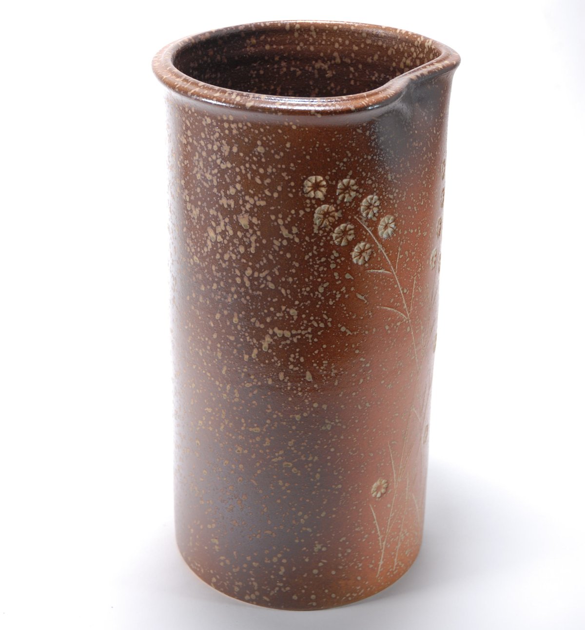 草花紋傘立 （信楽焼き・陶器・傘立て・梅雨・雨・玄関・収納・B037-11