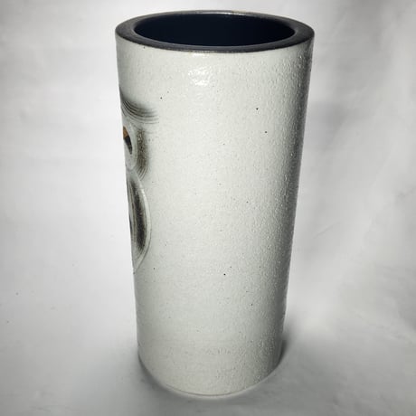 白ぼかしふくろう傘立　（信楽焼き・陶器・傘立て・梅雨・雨・玄関・収納・B046-01）