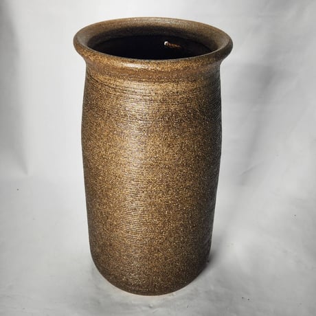 櫛目傘立　（信楽焼き・陶器・傘立て・梅雨・雨・玄関・収納・B037-05）
