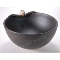 まんまるふくろう手洗鉢（器具付）　（信楽焼・陶器・手洗い鉢）P8069-01