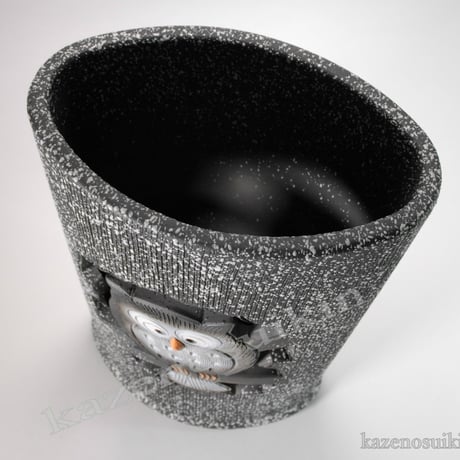 ふくろう小判型傘立　（信楽焼き・陶器・傘立て・梅雨・雨・玄関・収納・B047-05）