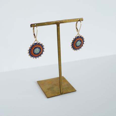 【受注制作】SUN（ネイビー）ピアス *190