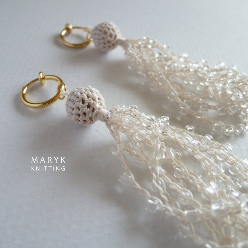 受注制作】ビーズタッセル イヤリング（クリア） *199 | 公式ストア