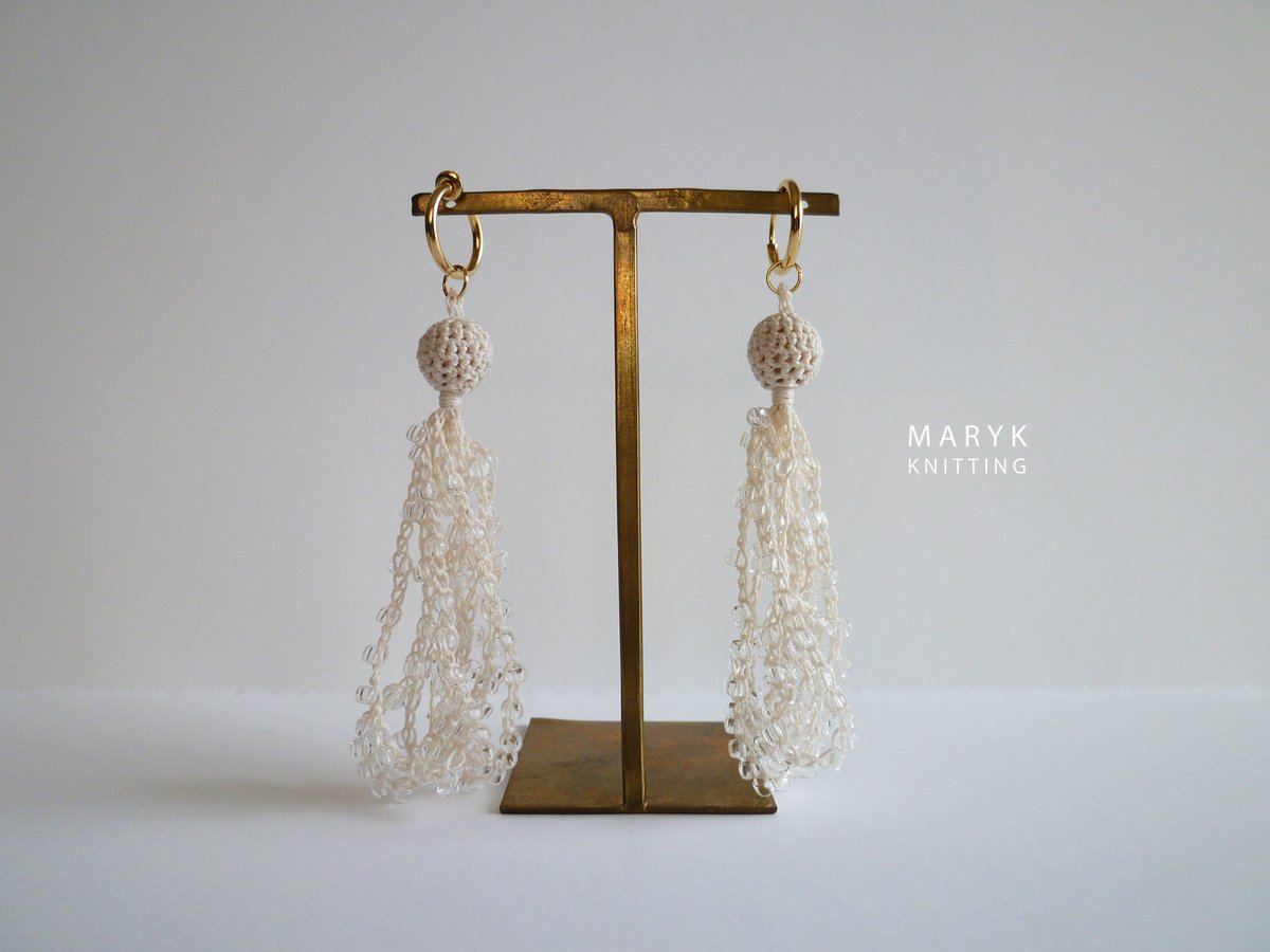 受注制作】ビーズタッセル イヤリング（クリア） *199 | 公式ストア
