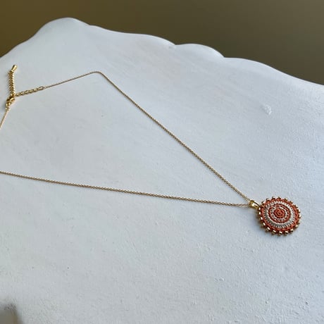 【ご予約品】SUN ネックレス（オレンジ)