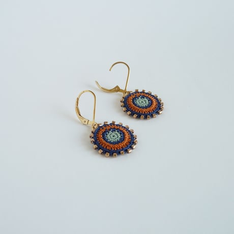 【受注制作】SUN（ネイビー）ピアス *190