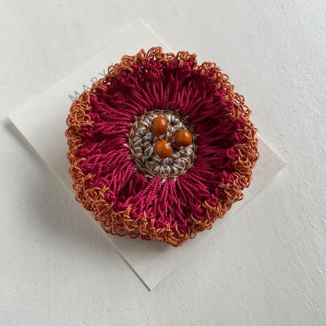 【ご予約品】Frill Flower W ブローチ、SUNネックレス