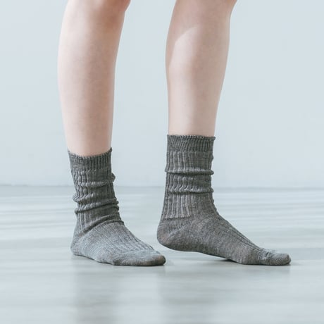 Re stock! SONORO リネンリブソックス