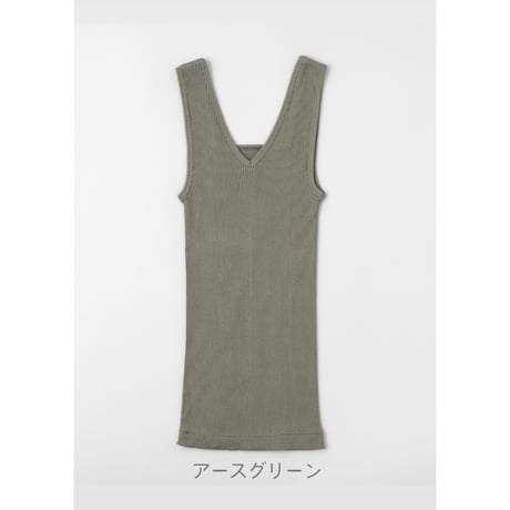 SONORO　スーピマコットン リブタンクトップ2way