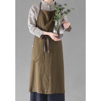 リトアニアのエプロン　カーキグリーン