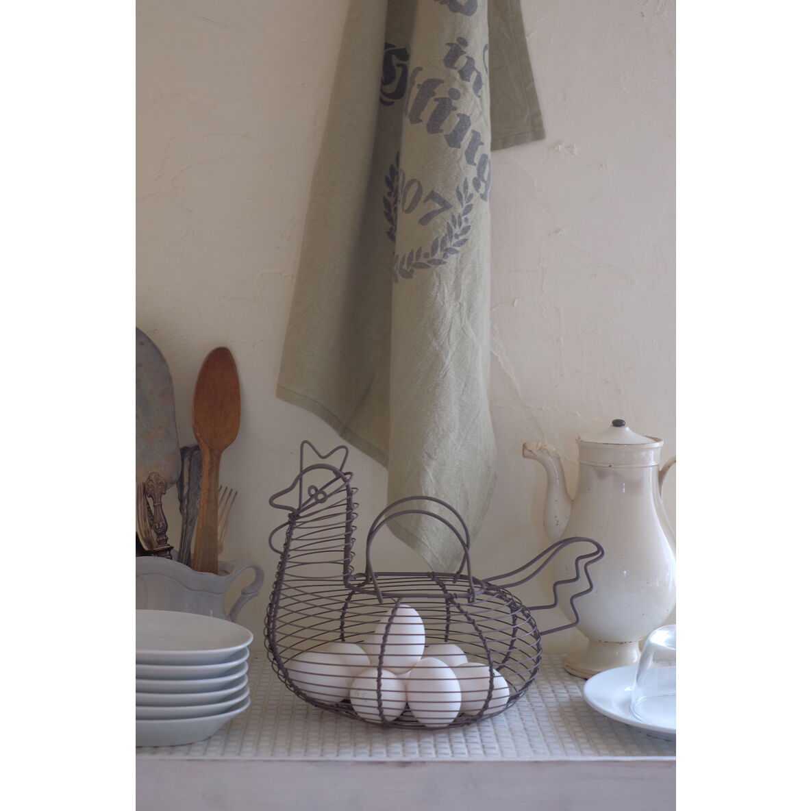 にわとりの形のワイヤーバスケット | NORICOCCO STORE