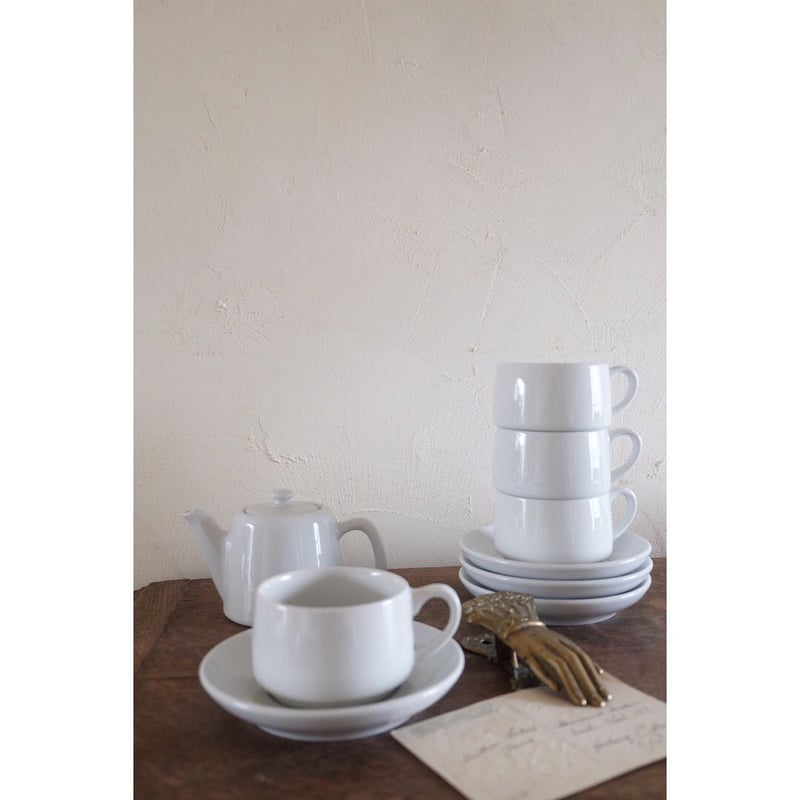 白磁　カップ　フランス フランスのおしゃれな磁器の食器、ピリヴィッツ社のクィーンアン