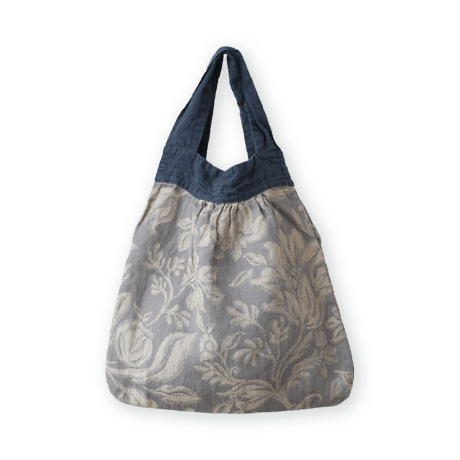 Lino e Lina　バッグ　 peony グレイ×デニムブルー