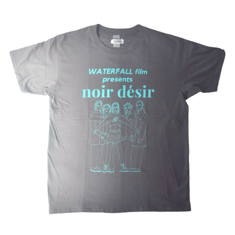 架空の フランス映画『Noir Desir ノワール・デジール』Tシャツ  チャコール S/M/L/XL WATERFALL