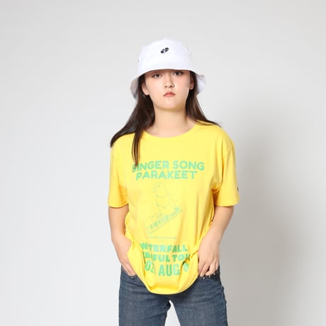「インコピアノ/シンセサイザー」鳥ツアーTシャツ   2023SS 新色 イエロー S/M/L WATERFALL