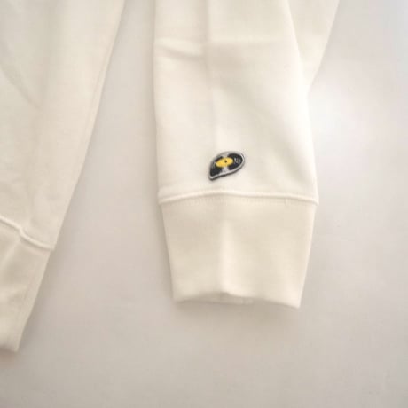 「猫ドラム」レコードワッペン猫ツアースウェット  ホワイト M/L/XL WATERFALLオリジナル商品