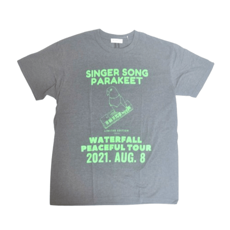「インコピアノ/シンセサイザー」鳥ツアーTシャツ   24SS 新色 Hグレー S/M/L/XL WATERFALL
