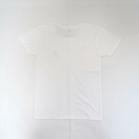 「 レコードワッペンワンポイントTシャツ（※レディース）」　ホワイト　WATERFALL　WM / WL