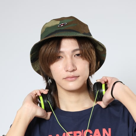 「レコードワッペンバケットハット」 カモ　60cm　2021SS新作　WATERFALL　ユニセックス