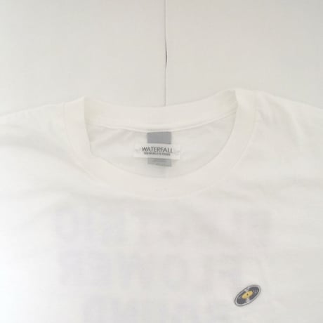 「レコードワッペン半袖Tシャツ（ELECTRIC FLOWER）」 ホワイト S/M/L　夏新作　WATERFALL