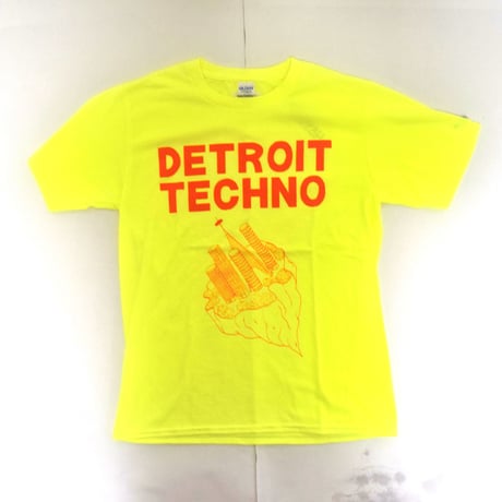 「デトロイトテクノTシャツ（DETROIT TECHNO）」蛍光イエローS/M/L 2022SS新色WATERFALL