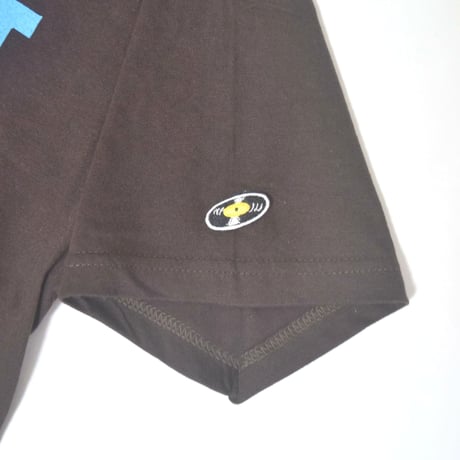 「猫ドラム」レコードワッペン猫ツアーTシャツ  2021SS新色 ブラウン S/M/L WATERFALL限定商品