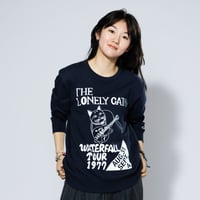 「猫バンド」レコードワッペン猫ツアースウェット  ネイビー M/L/XL WATERFALLオリジナル商品