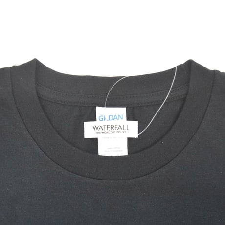 「猫ドラム」レコードワッペン猫ツアーTシャツ 　ブラック S/M/L WATERFALLオリジナル限定商品