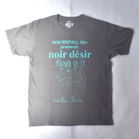 架空の フランス映画『Noir Desir ノワール・デジール』Tシャツ  チャコール S/M/L/XL WATERFALL