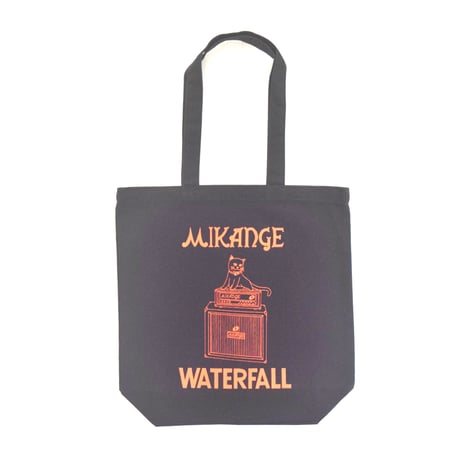 「猫アンプ」猫ツアートートバック レコードバッグ 　ネイビー　F　 WATERFALL