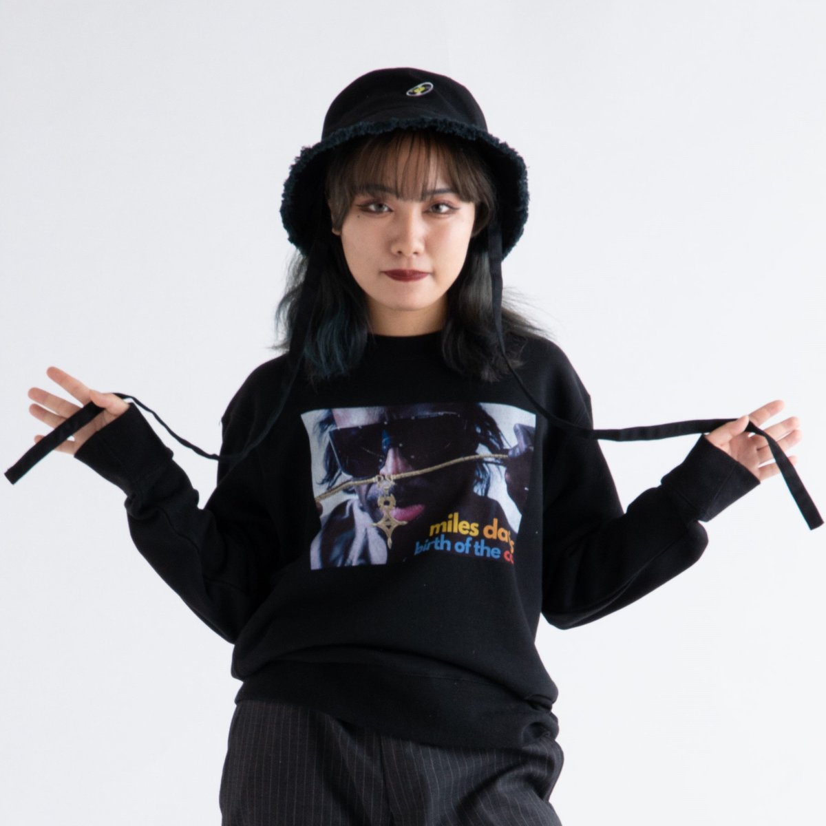 MILES DAVIS」ブラック ジャズスウェット（写真家・内山繁氏コラボ