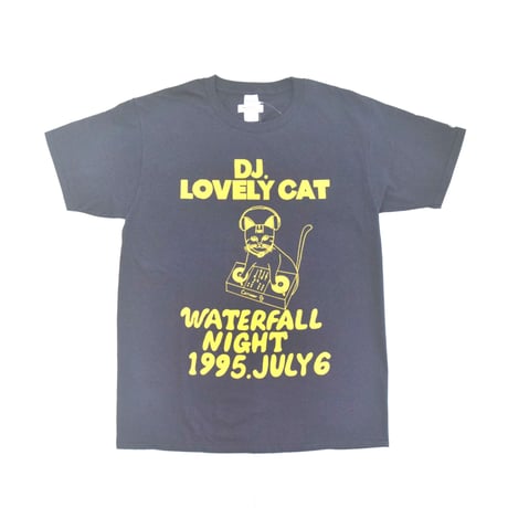 「DJ猫」レコードワッペン猫ツアーTシャツ 2021SS新色ネイビー S/M/L WATERFALL限定商品