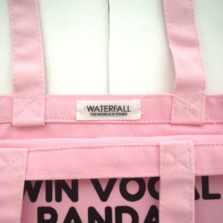 「双子パンダ」ツインボーカルツアートートバック レコードバッグ  ピンク　F　 WATERFALL商品