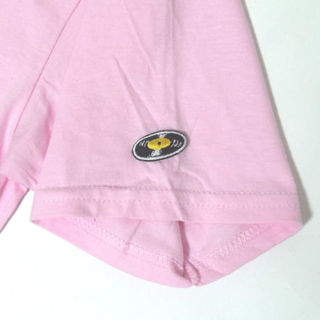 「猫バンド」レコードワッペン猫ツアーTシャツ 2021SS新色 ピンク S/M/L WATERFALL限定商品